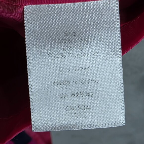 Womens Talbots Pink & Navy Floral Sheath 100% Linen Dress Cap Sleeve Size 4 - Picture 5 of 9